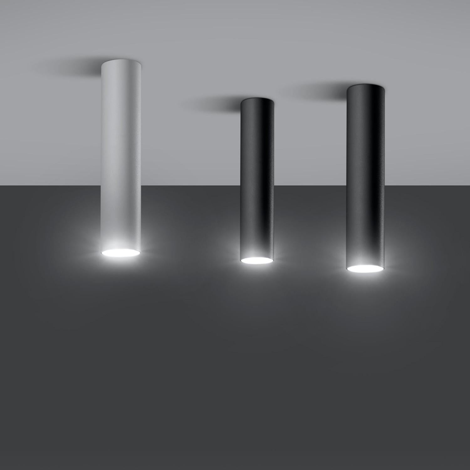 Plafonnier Acier Noir GU10 1 Lagos 30