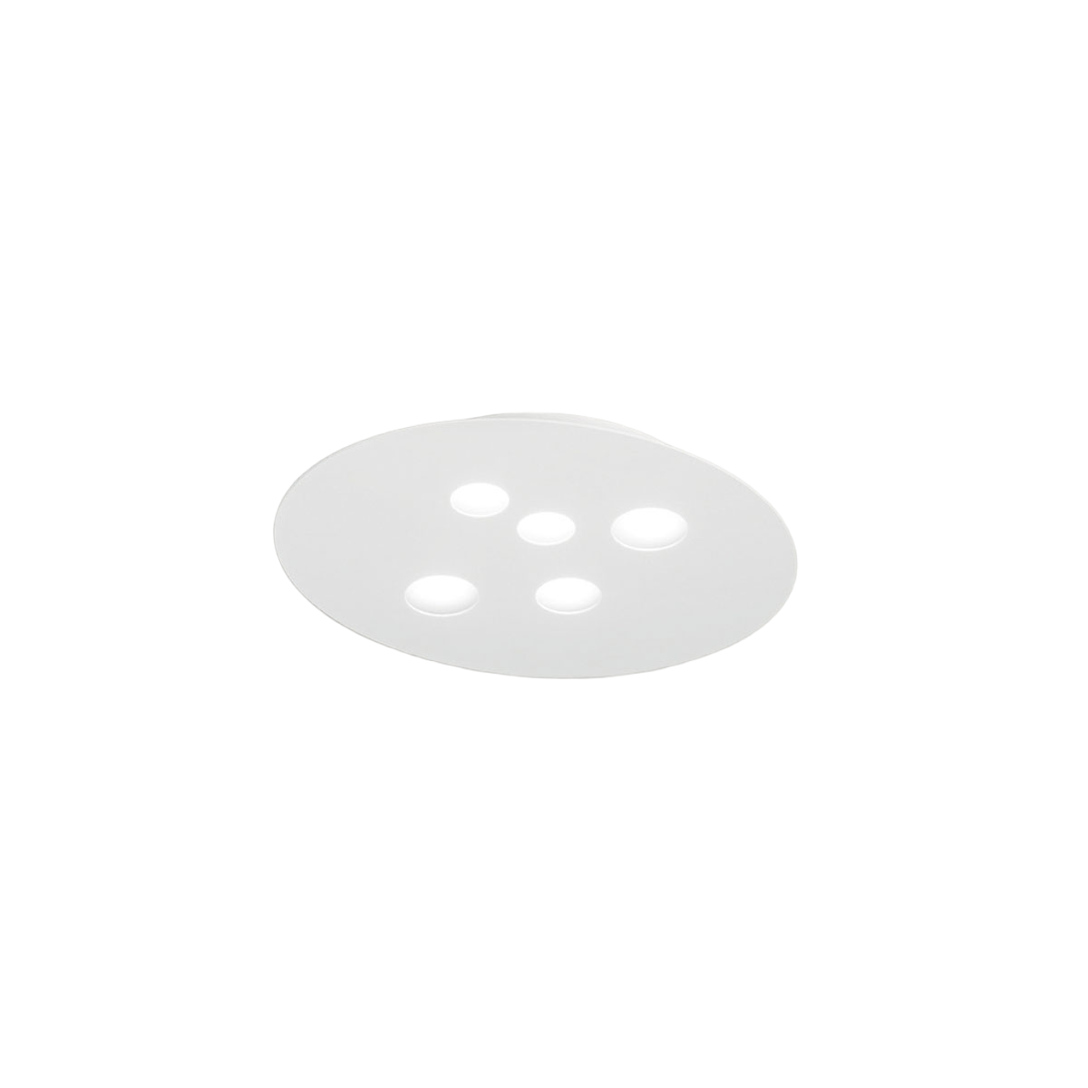 Lampa sufitowa LUNA P/M 5xGX53 Max 5x8W, biała, z metalową konstrukcją i aluminiowym dyfuzorem - Gea Luce - Oświetlenie wnętrz