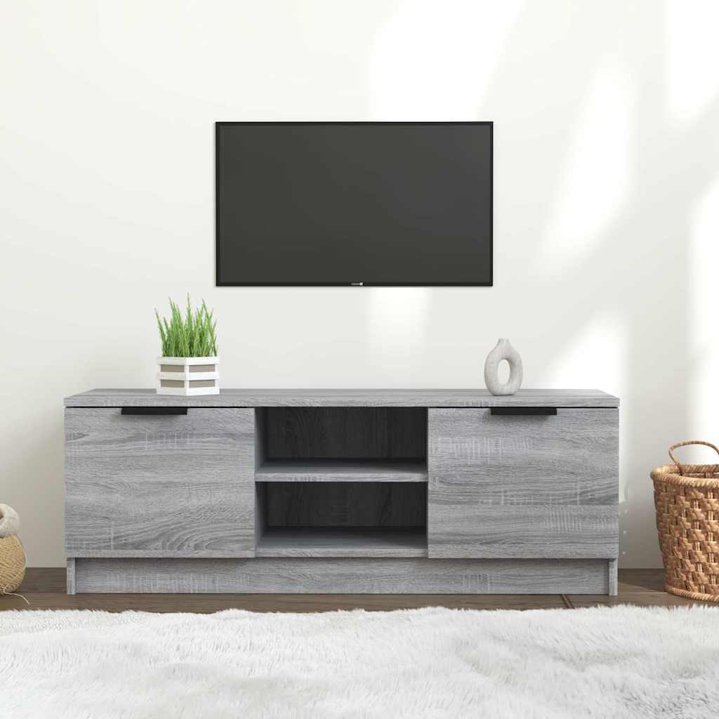 Szafka pod telewizor, szary dąb sonoma, 102x35x36,5 cm vidaXL