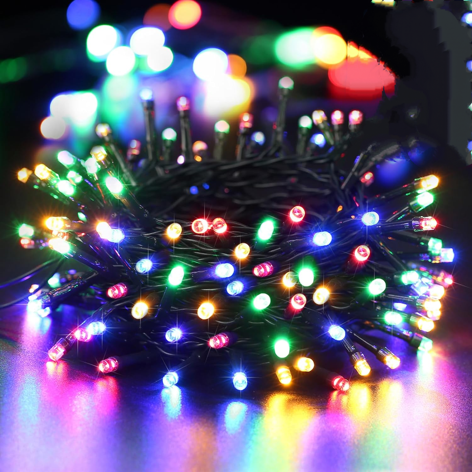 Wodoodporne paski świetlne LED do wnętrz, sypialni, okien, choinek, na urodziny, do ogrodu i na festiwale, 7 m, 50 diod LED, kolorowe