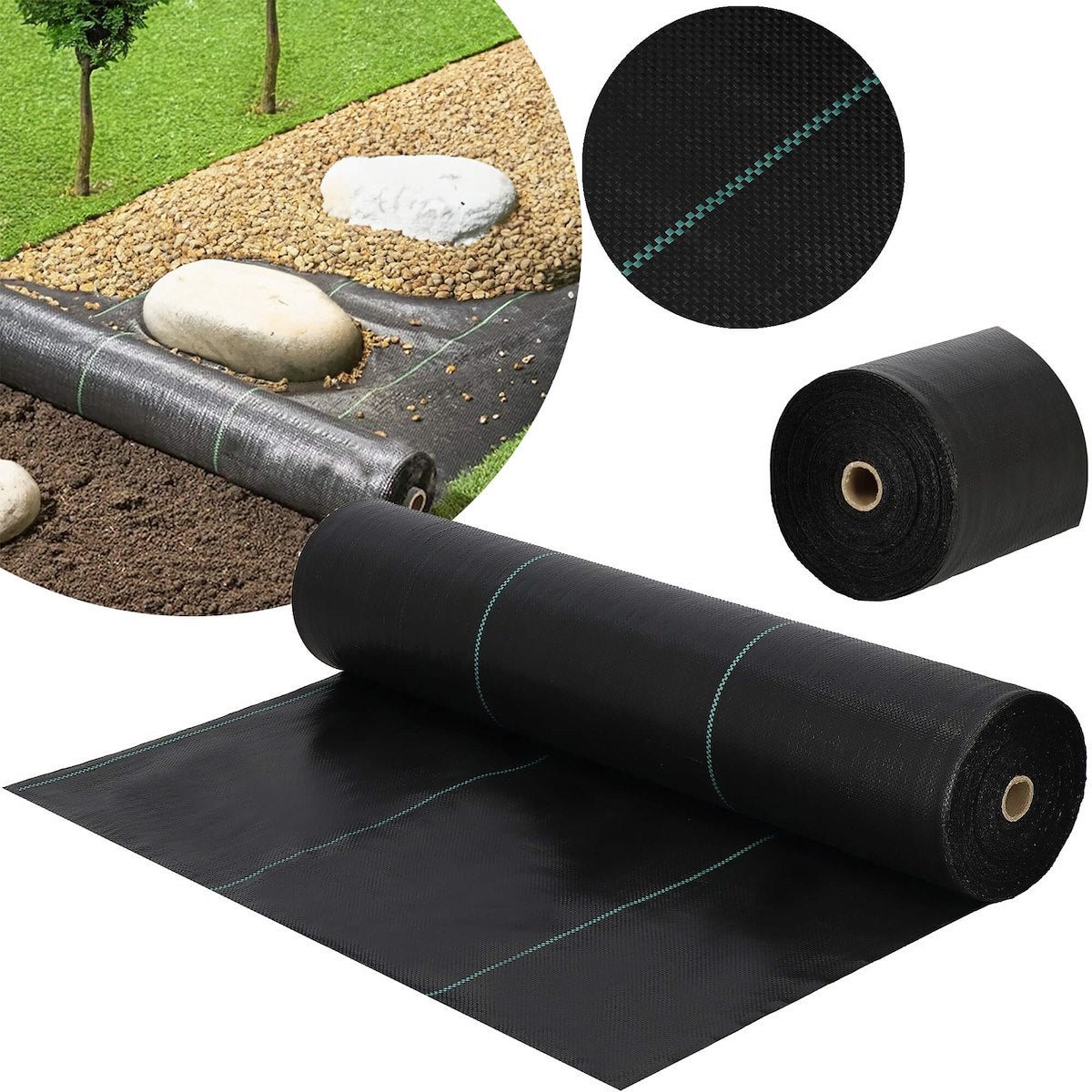 Agrowłóknina antychwastowa agrotkanina 70g czarna mata 0,8x50 m gruba
