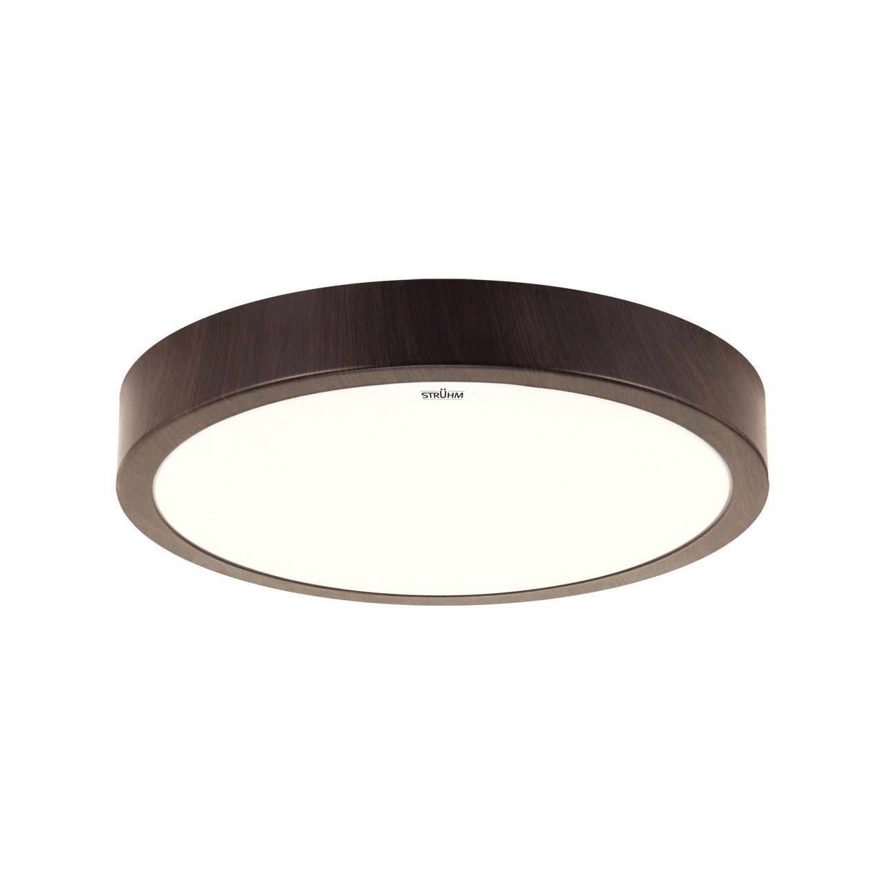 Plafon Atut okrągły wenge-biały LED 24W 4100K 1680lm wym: 5 x 38 cm IP44 tworzywo sztuczne Struhm