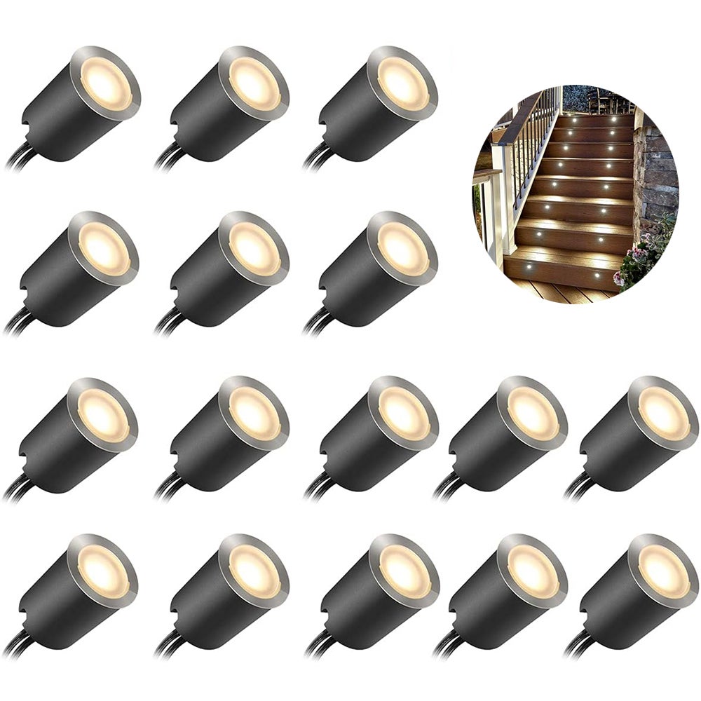 Zestawy oświetlenia LED do wbudowania z osłoną ochronną φ32 mm, oświetlenie zewnętrzne LED do ogrodu, wodoszczelne IP67, niskonapięciowe 12 V