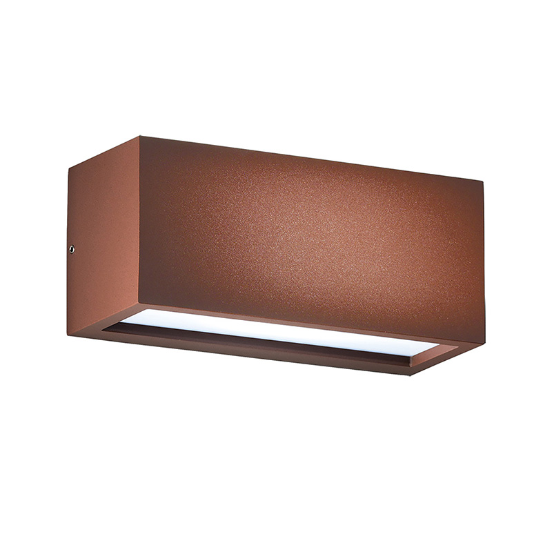Kinkiet LED GUAVA 12W, 120°-120°, brązowy, IP65, 3000K – oświetlenie zewnętrzne ścienne firmy Rossini Group