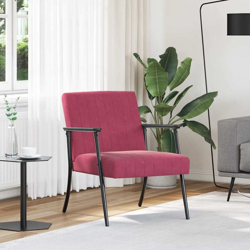 fotel Czerwone wino 59 x 75 x 78 cm Aksamit vidaXL