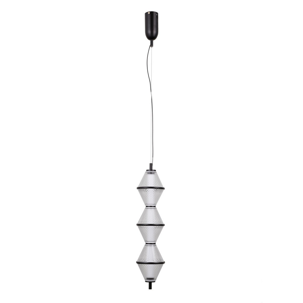 Lampa wisząca FUENTE LED 15W Ciepła biel 1108lm czarna matowa wym: 120 x 13 x 13 cm Italux