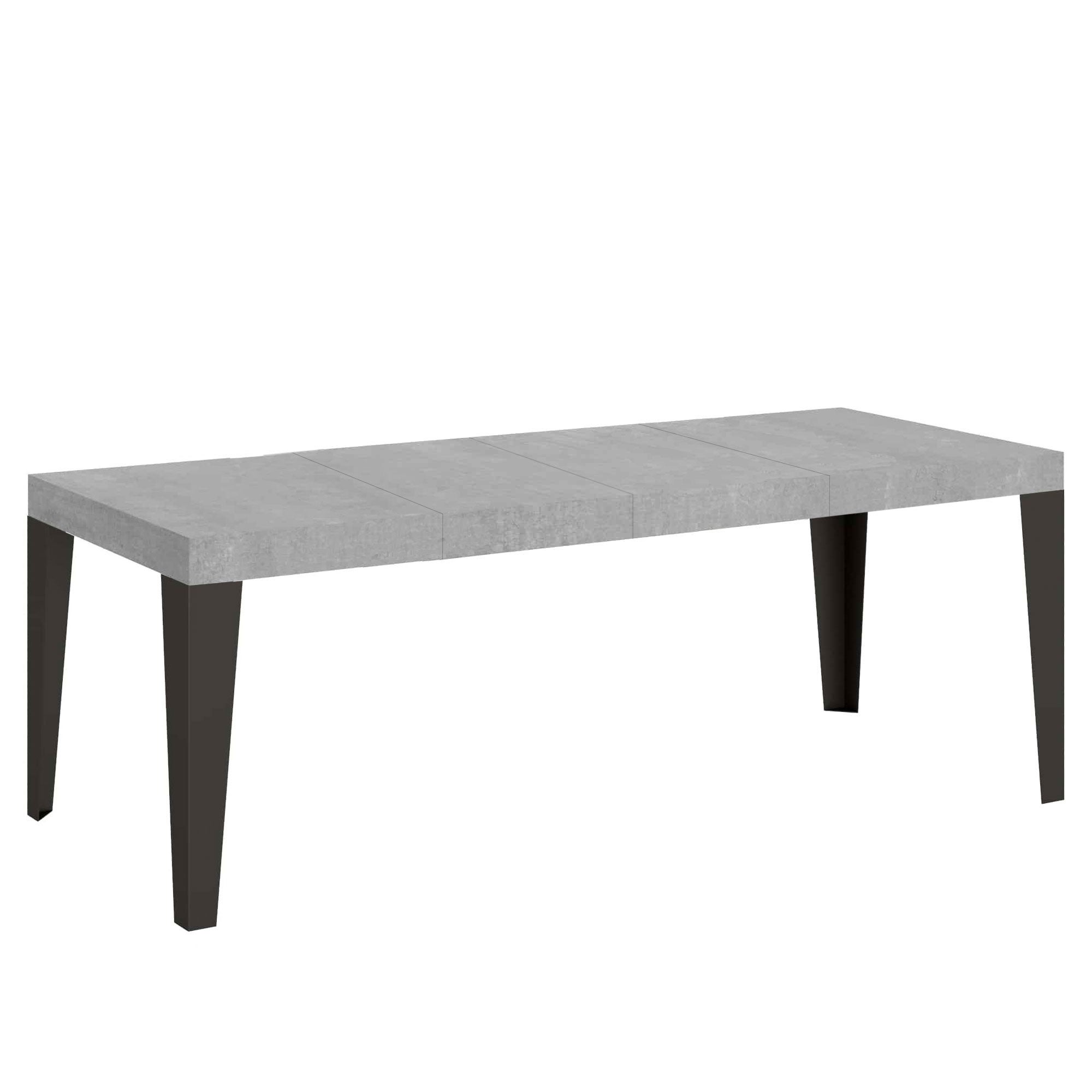 Stół rozkładany 90x160/264 cm Flame Premium Cement rama Antracyt