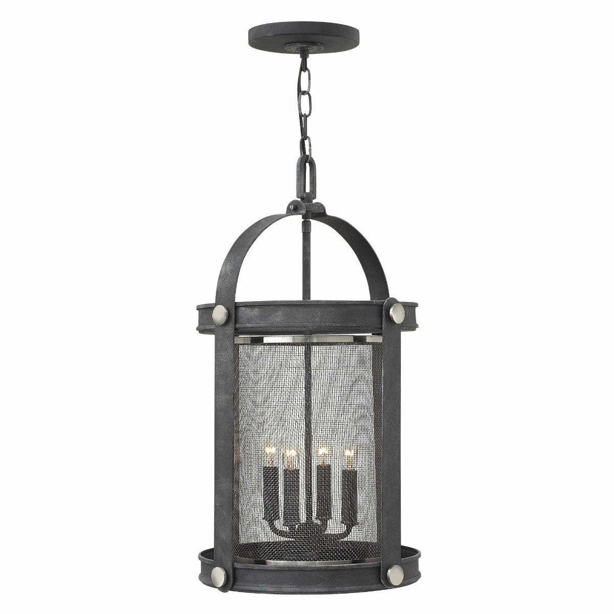 Suspension Holden, zinc antique, 4 ampoules