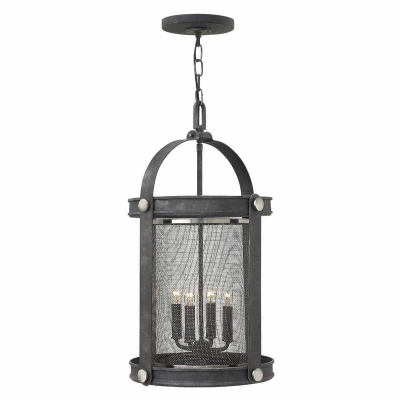Suspension Holden, zinc antique, 4 ampoules