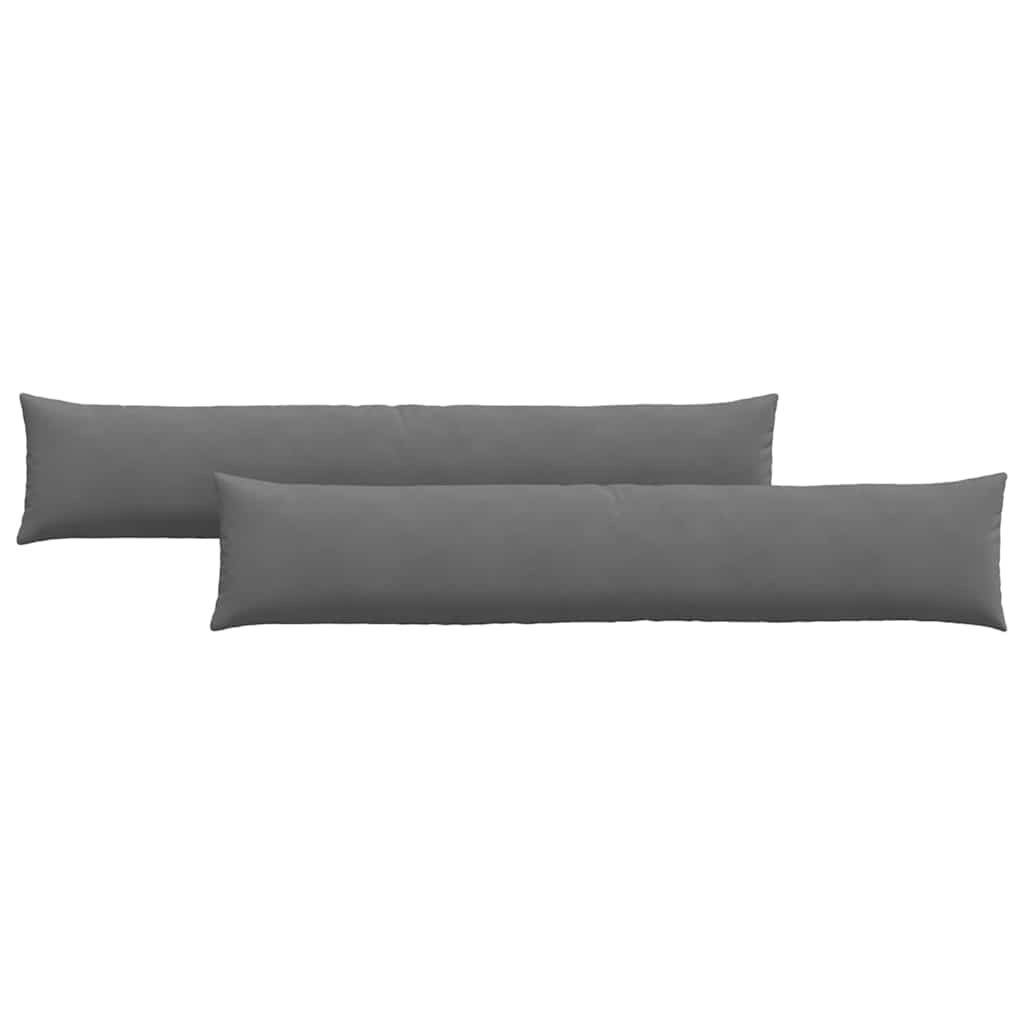 Poduszki na sofę 2 pcs Ciemnoszary 200 x 40 cm tkanina