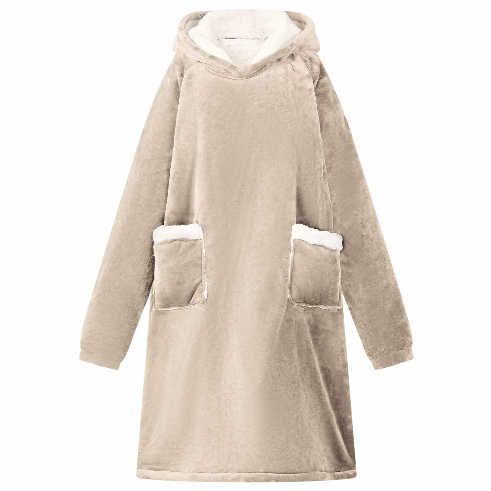 Bluza-koc Beżowy M Fleece i Flanela vidaXL