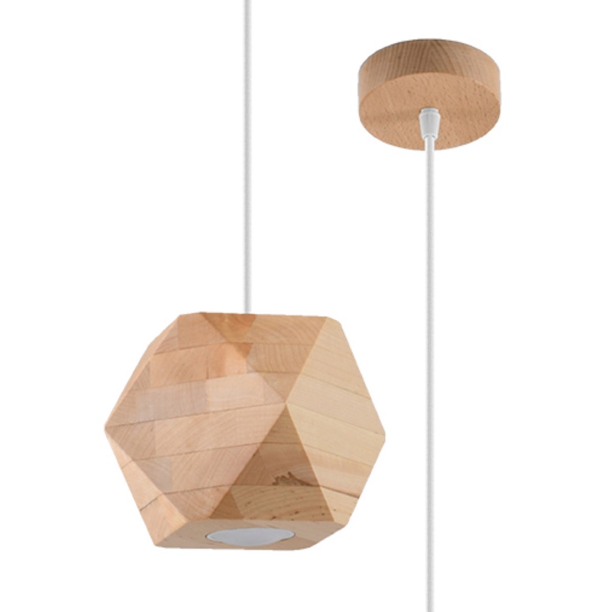 Lampa wisząca ARBORO jasne drewno 1xGU10x40W drewno wym:120x12x12cm IP20 Pure Lume