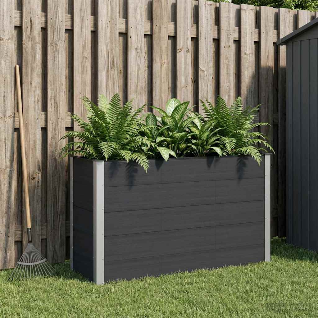 Podniesiona rabata ogrodowa Czarny 150 x 50 x 91 cm vidaXL