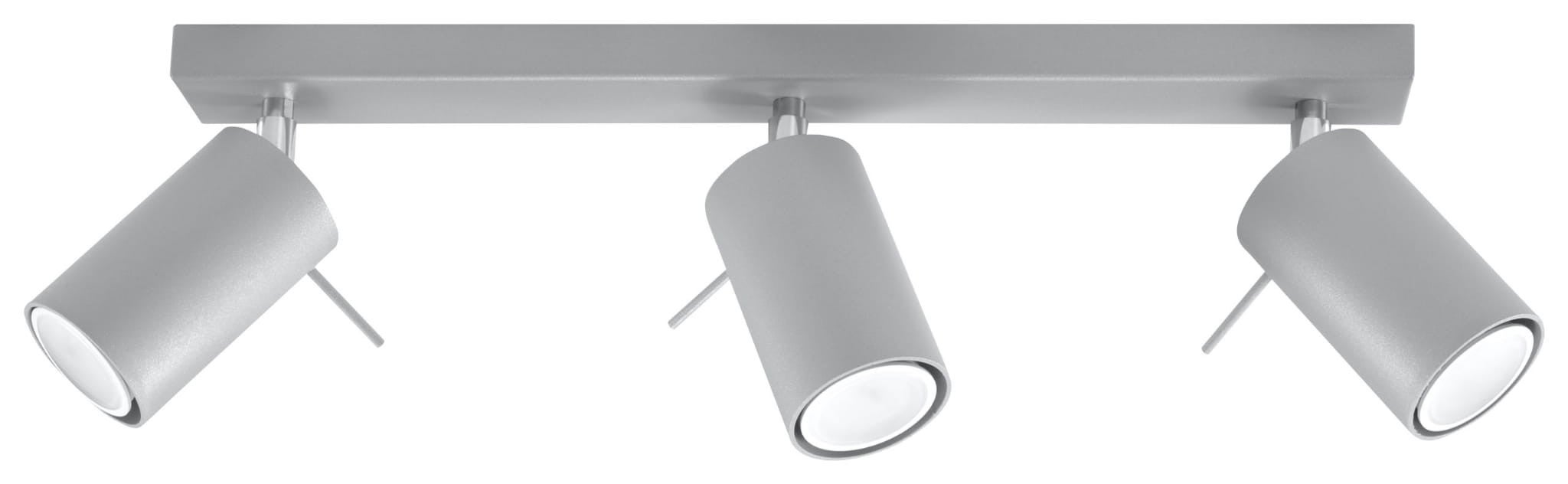 Plafonnier Acier Gris GU10 3 Ring