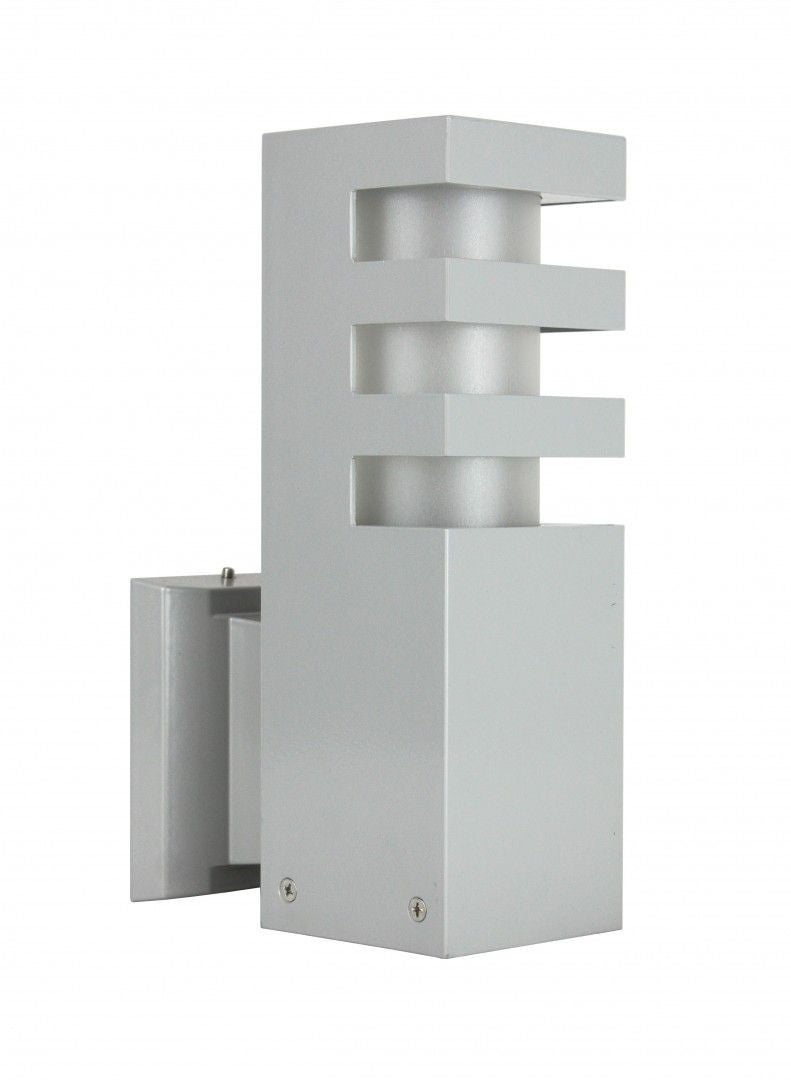 Kinkiet zewnętrzny aluminiowy 1xE27 srebrny IP54 SU-MA RADO RADO K AL