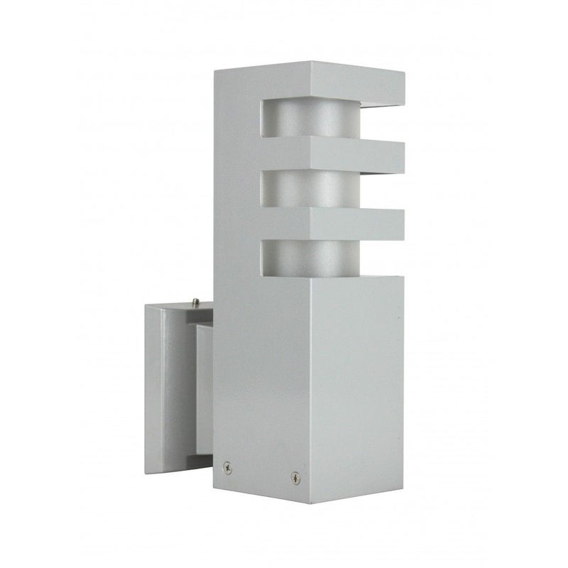 Kinkiet zewnętrzny aluminiowy 1xE27 srebrny IP54 SU-MA RADO RADO K AL