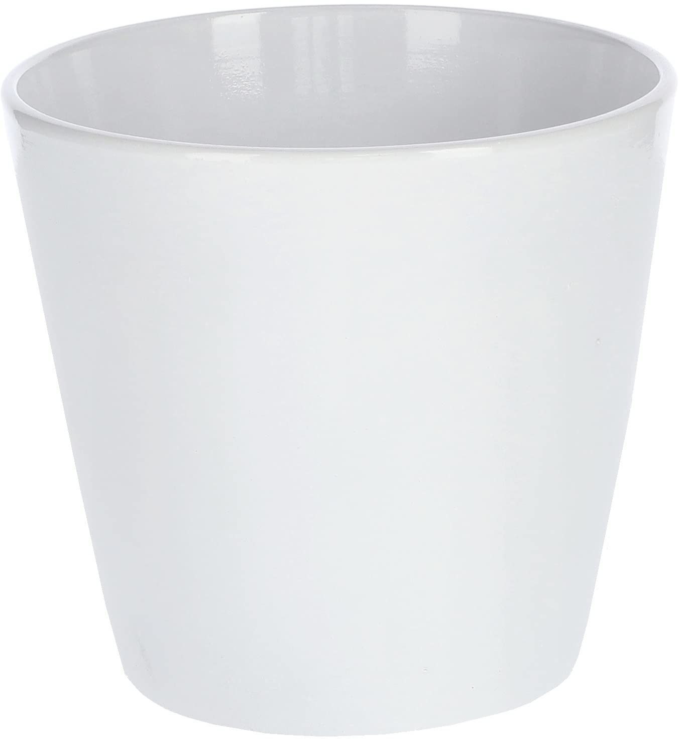 Doniczka osłonka ceramiczna na kwiaty 16 cm biała - KOTARBAU