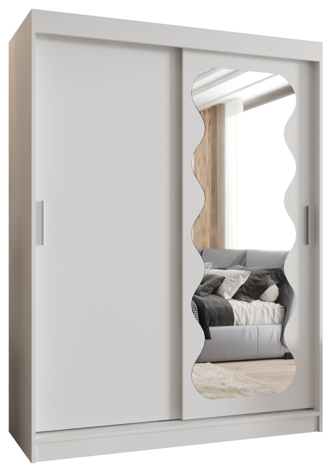 Szafa przesuwna garderoba SPOTI 150 x 62 x 200 cm Biały