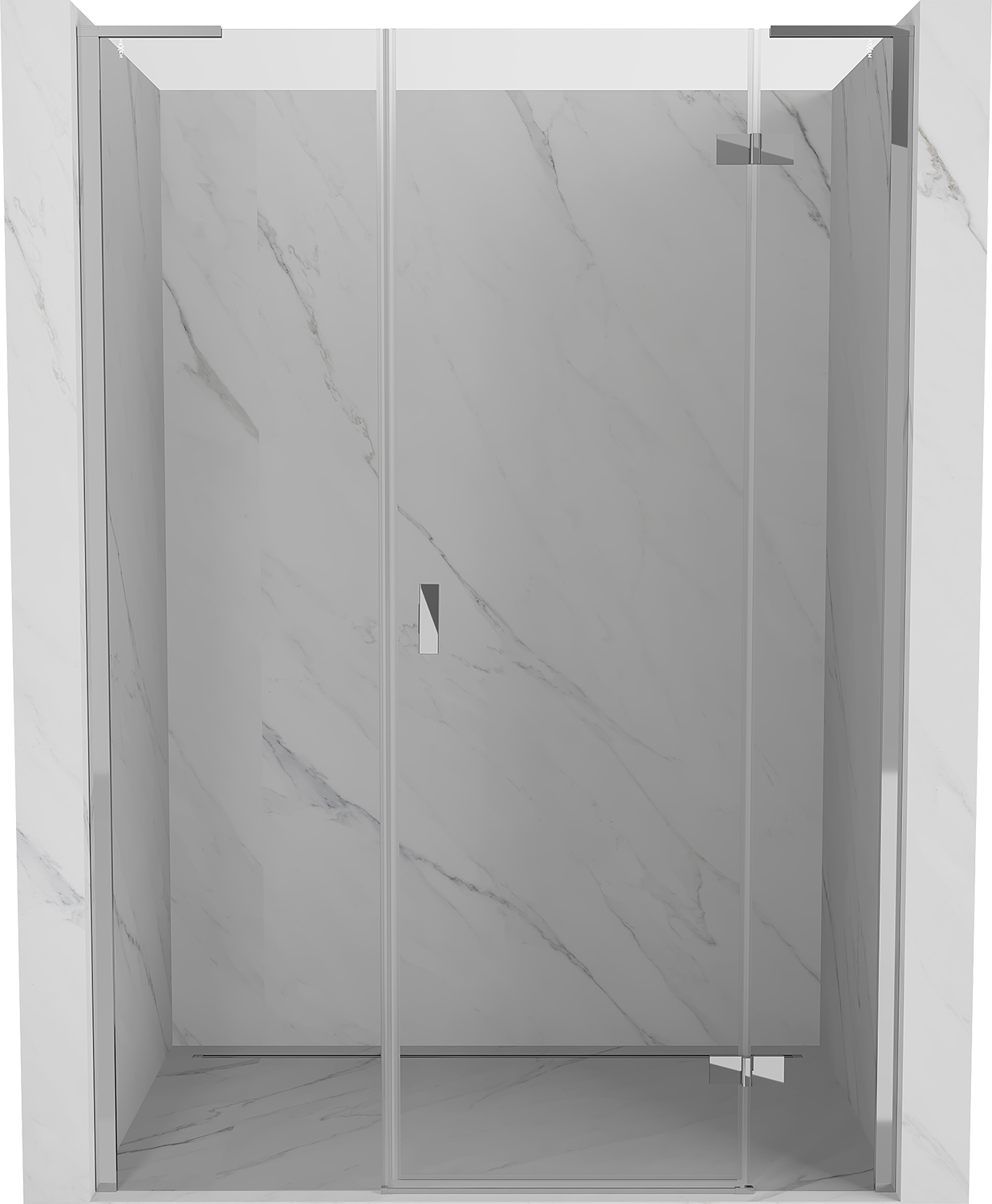Mexen Mist-H L drzwi prysznicowe uchylne prawe 130 cm, transparent, chrom - 8A5L-130-001-01-00-P