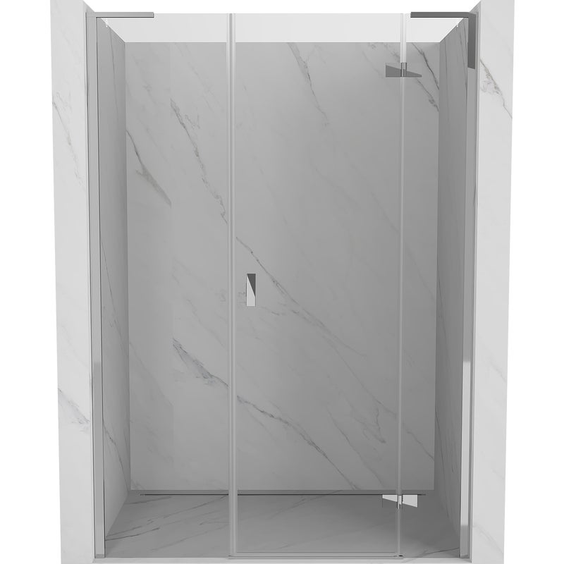 Mexen Mist-H L drzwi prysznicowe uchylne prawe 130 cm, transparent, chrom - 8A5L-130-001-01-00-P