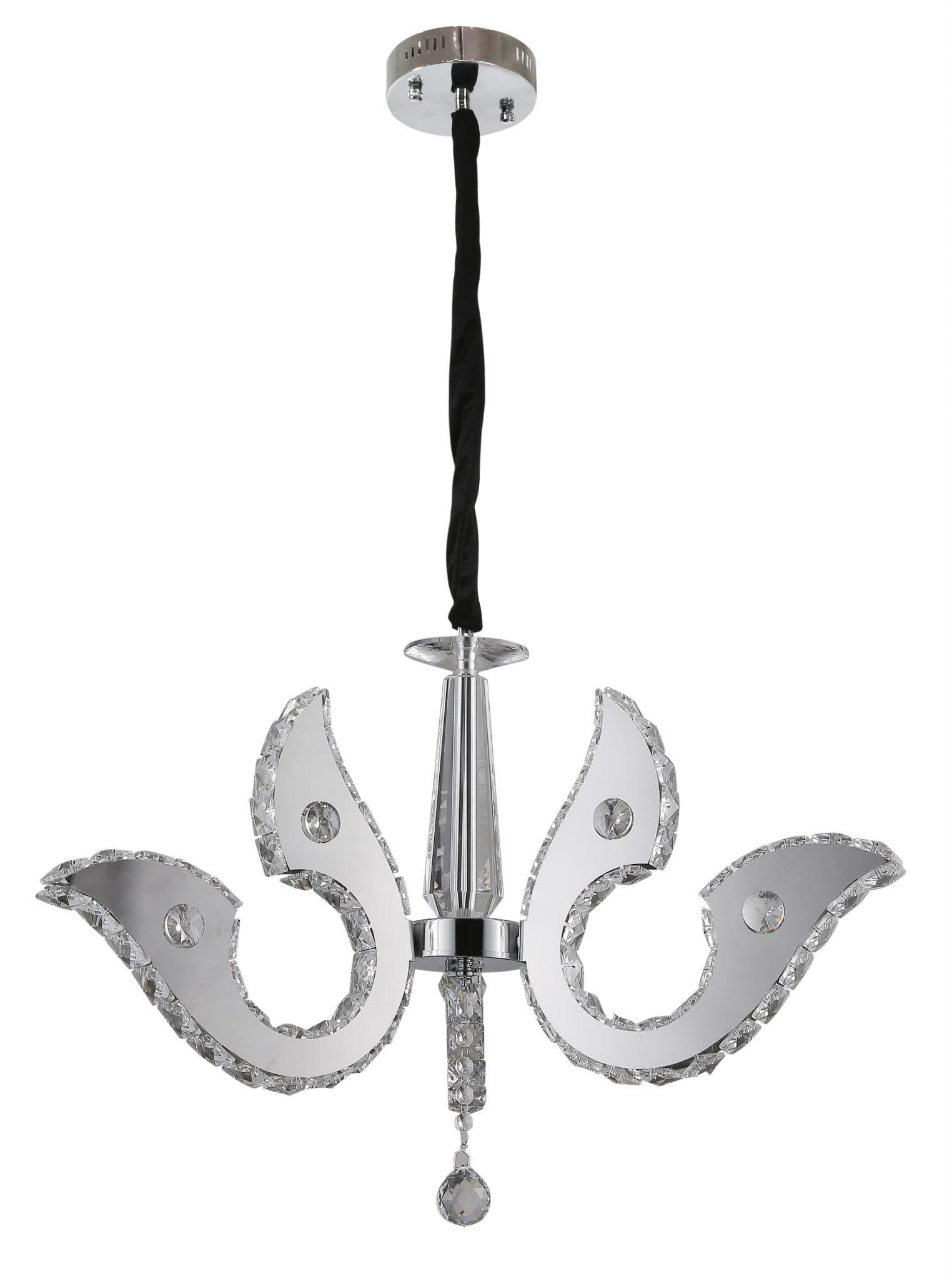 Lampa wisząca Venezia chromowana LED 22W wym: 100 x 55 x 55 cm akryl Candellux