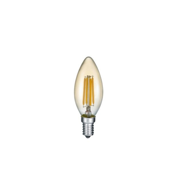 Żarówka LED bursztynowa świeczka E14 4W 2700K 400lm Trio
