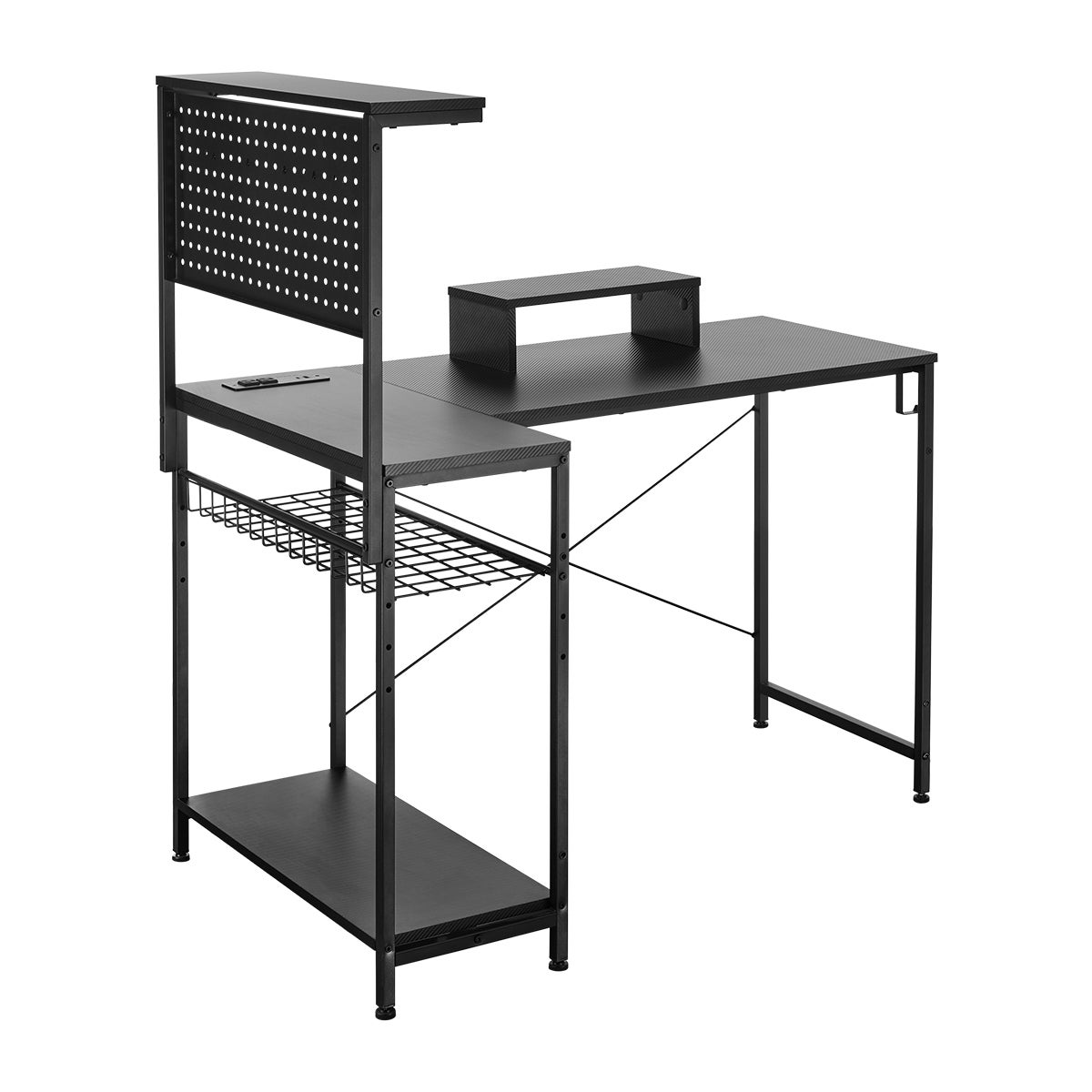 Biurko narożne Spacetronik Funky Furniture czarny 112x70 cm