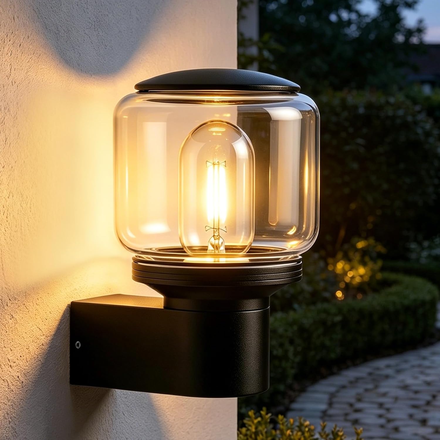Kinkiet LED NETTLIFE IP65 do użytku wewnątrz i na zewnątrz, oprawa E27, maks. 40 W, do ogrodu, na taras, balkon, elewację, do sypialni