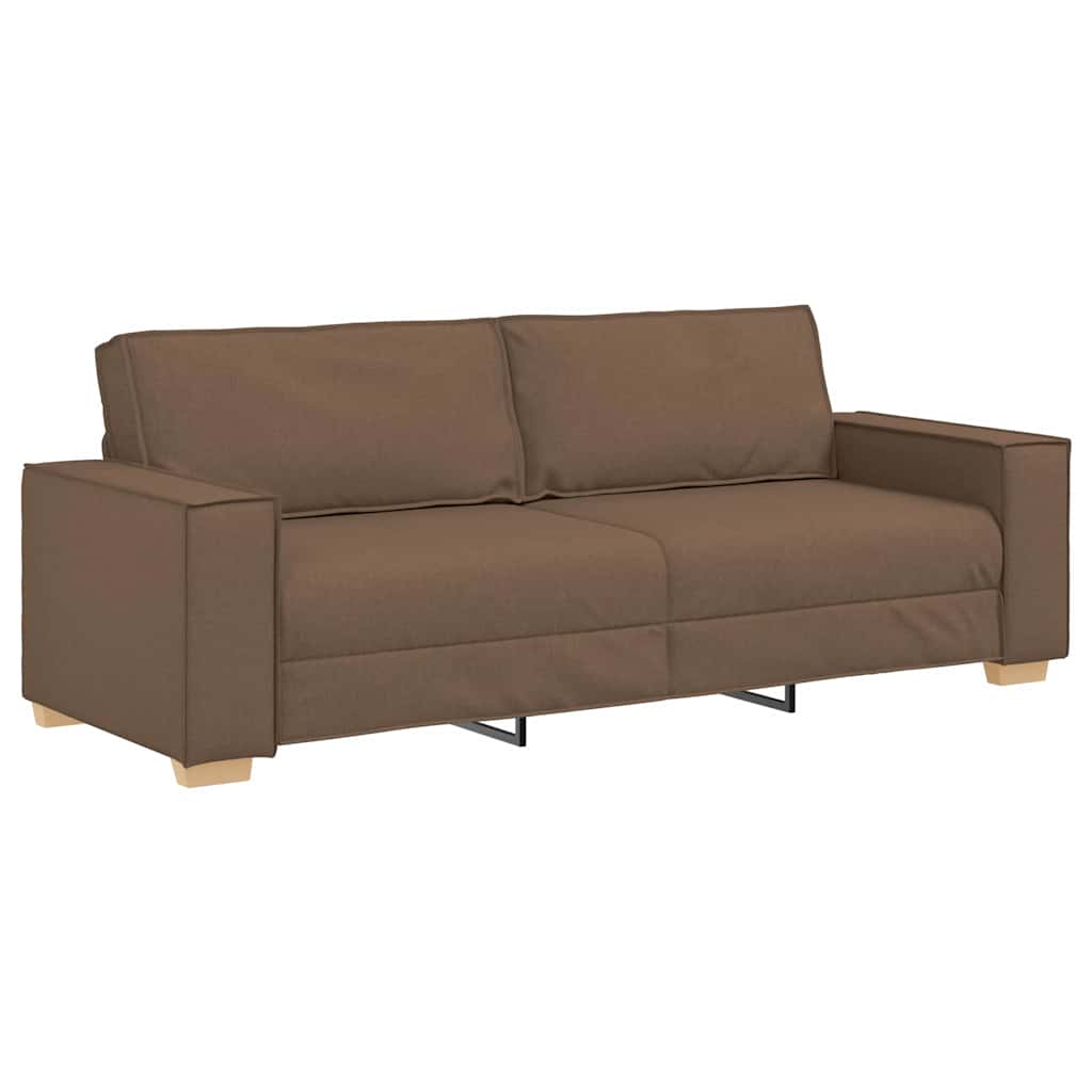Sofa 3-osobowa Brązowy 220 cm tkanina