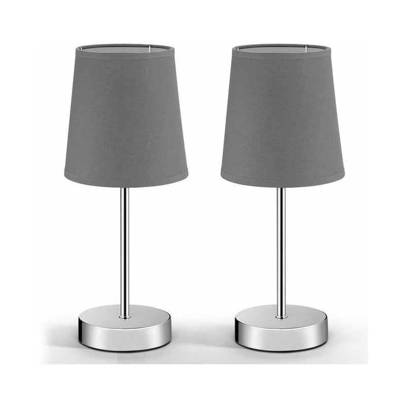 2x Lampki nocne z antracytowymi kloszami, Nowoczesna lampka biurkowa, Dekoracja wnętrz, wysokość 32 cm (Numer katalogowy produktu: 92502108 | Numer ka