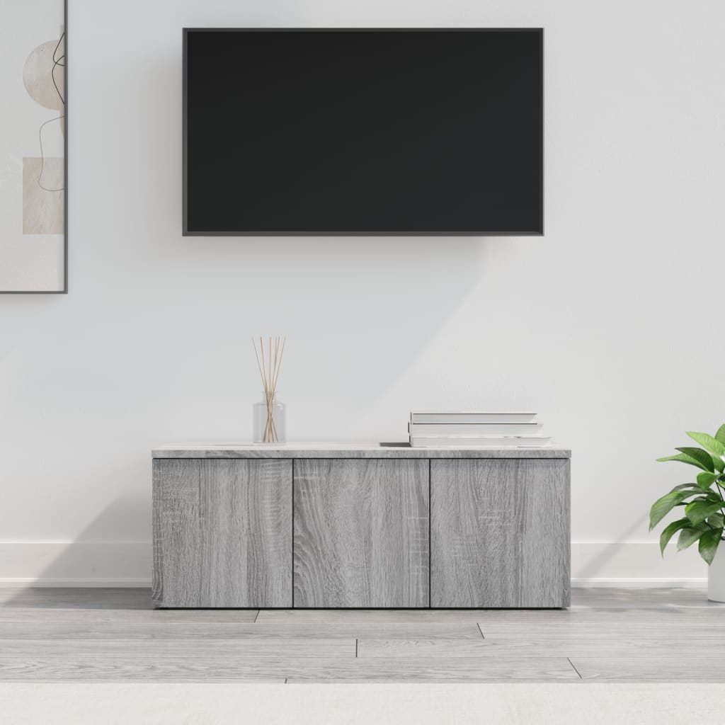 Szafka pod telewizor, szary dąb sonoma, 80x34x30 cm vidaXL
