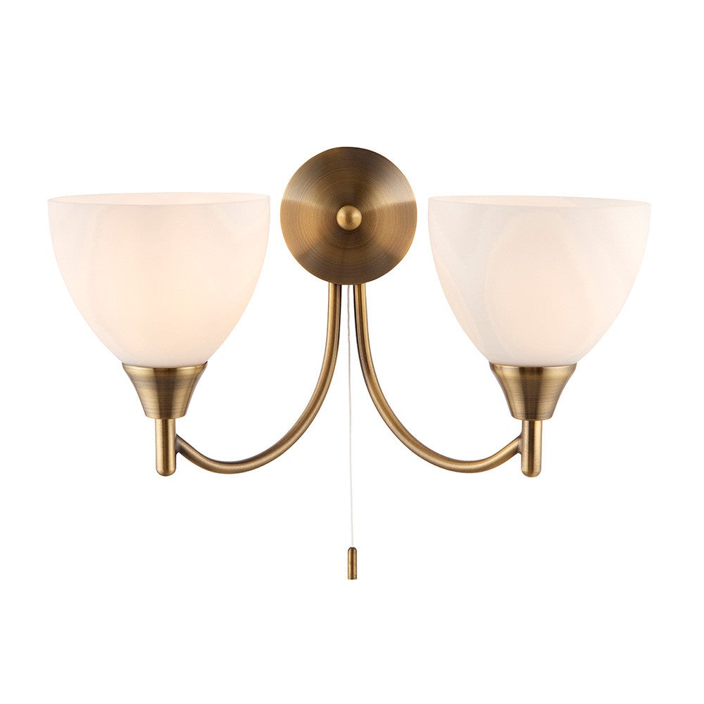 Kinkiet z włącznikiem ALTON antyczny mosiężny 2xE14x15W metal wym:19x33x15,5cm IP20 Endon