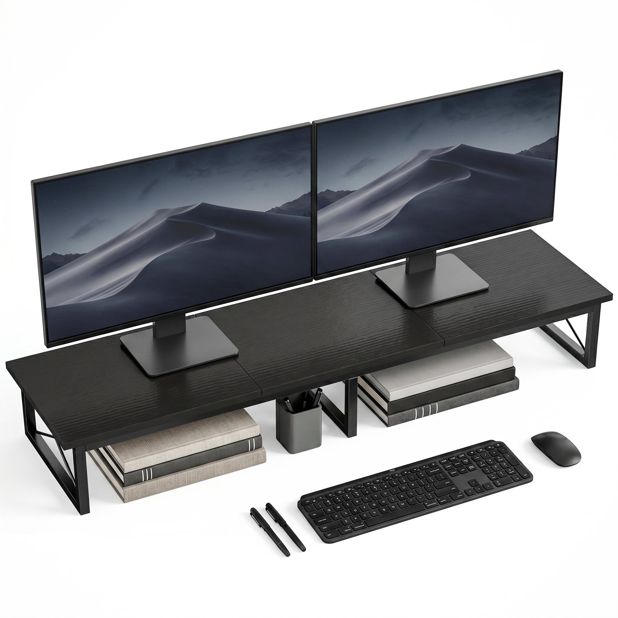 Podstawka pod monitor stacjonarny do 20 kg, 114 x 30 x 16,5 cm, czarna
