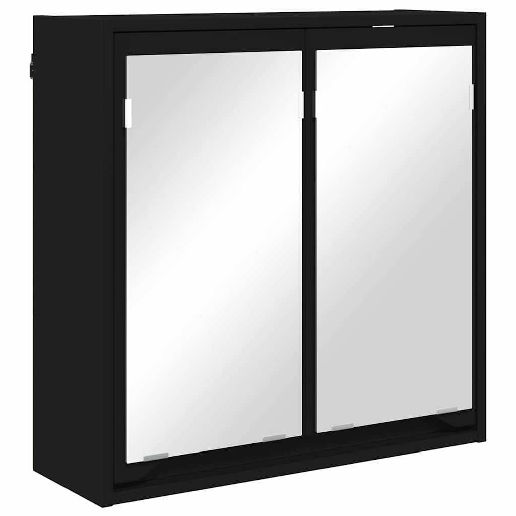 Szafka z lustrem do łazienki Czarny 60 x 20 x 60 cm
