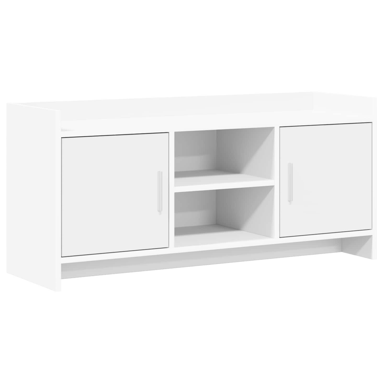 Szafka pod telewizor 102 x 33 x 47 cm Biały Drewno inżynieryjne