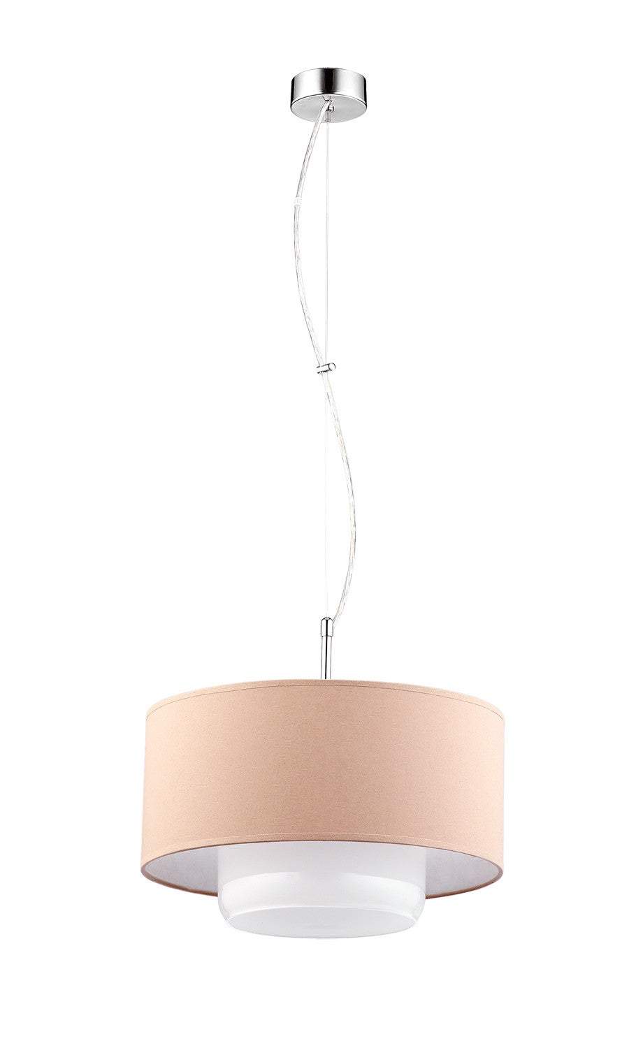 Lampa wisząca AVEO Jupiter klosz szklany brąz/biały E27 80 cm 1 szt.