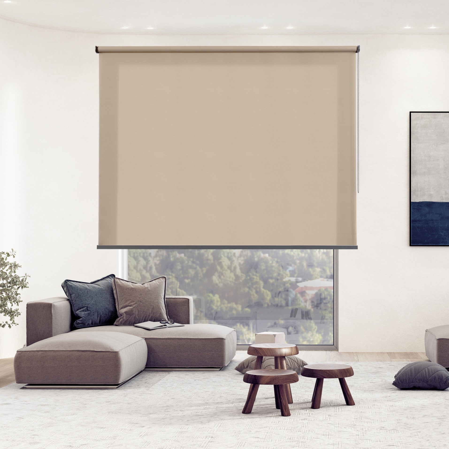 Roleta Premium Półprzezroczysta z Aluminiowym Wykończeniem Beżowa 45x180 cm