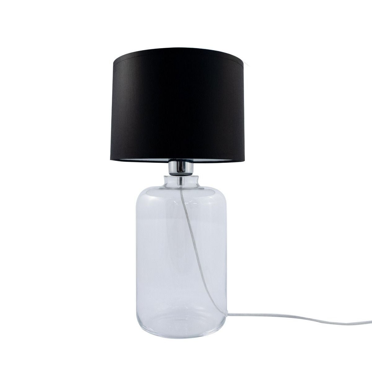 Lampa stołowa szklana z czarnym abażurem 41 cm E27 40W Samasun Zuma Line
