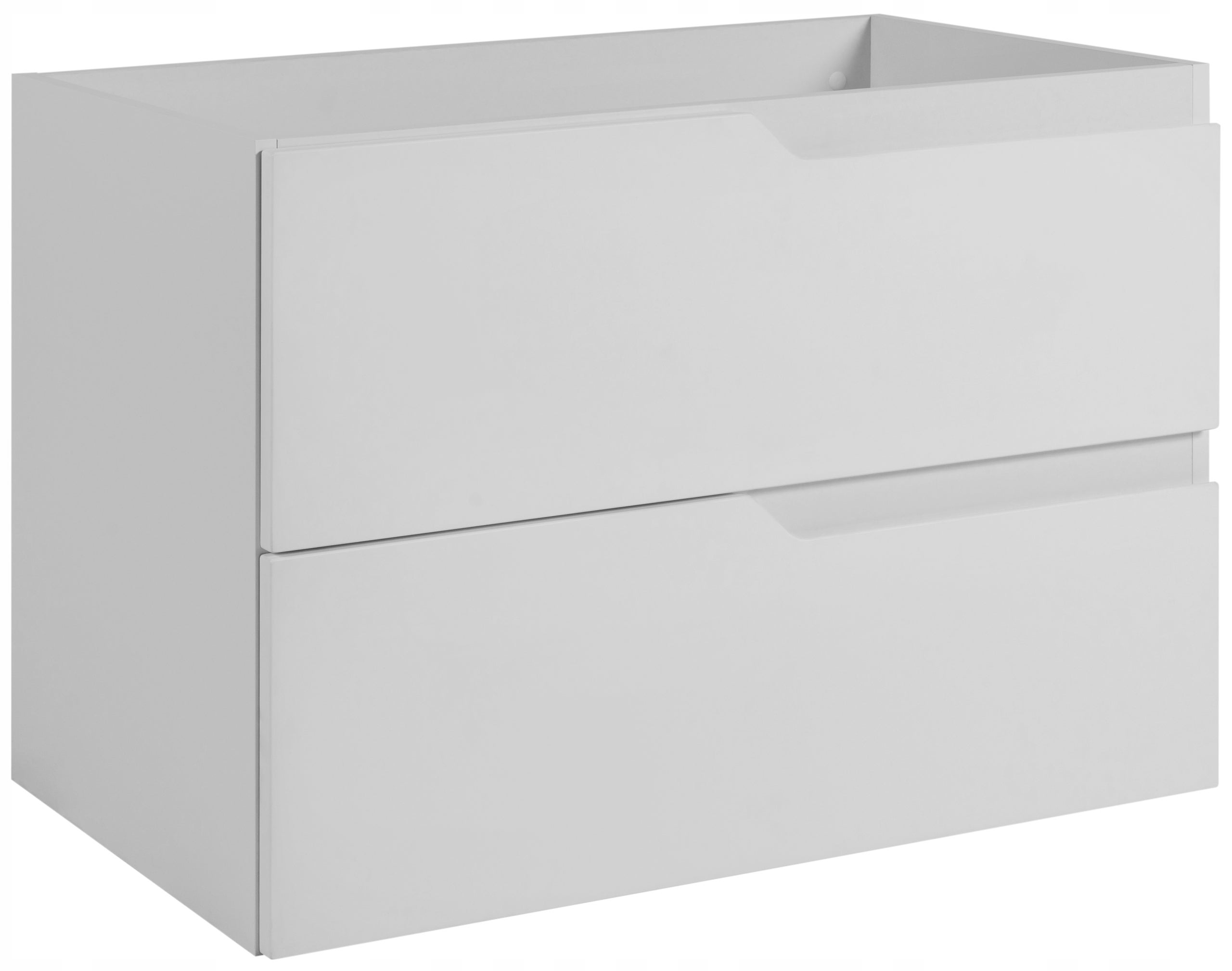 Szafka łazienkowa MODERN 80 cm biała MDF frezowane uchwyty