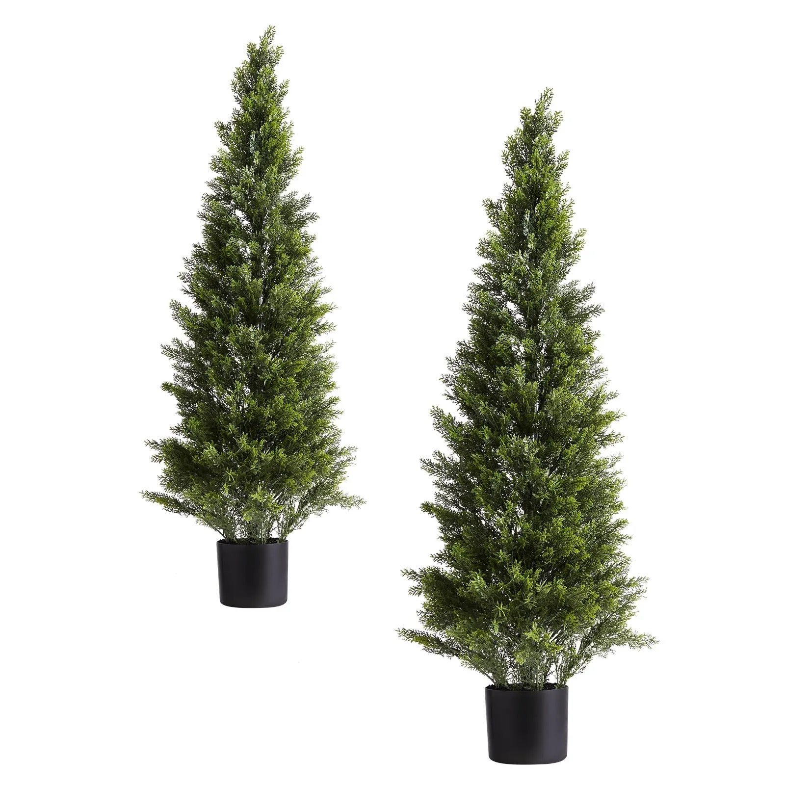 Sztuczne drzewo cedrowe topiary 1219 mm premium dekoracja 2 szt zestaw