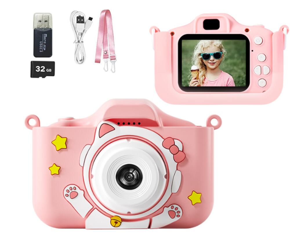 Aparat fotograficzny dla dzieci, cyfrowy aparat fotograficzny dla dzieci, miniaturowa kamera z możliwością ładowania, zabawka prezentowa dla dziewczyn