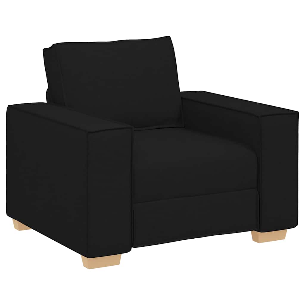 Sofa Fotel Czarny 100x78x84 cm Tkanina