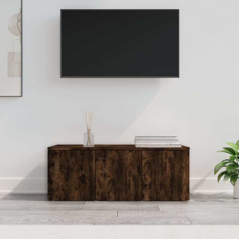 Szafka pod telewizor, przydymiony dąb, 80x34x30 cm vidaXL