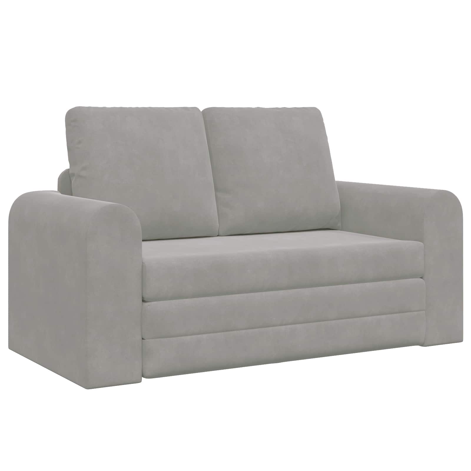 Sofa Bed Jasnoszary 148 x 71 x 83 cm Aksamit