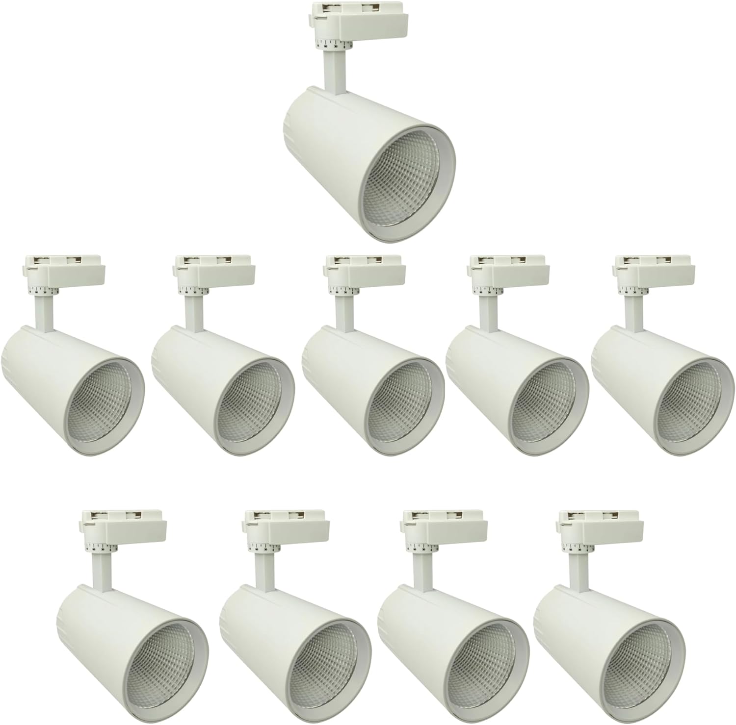 10x Reflektor sufitowy Led Track Light 30W, neutralna biel 4200K, 3000 lumenów, 185V-265V AC jednofazowy, kolor biały