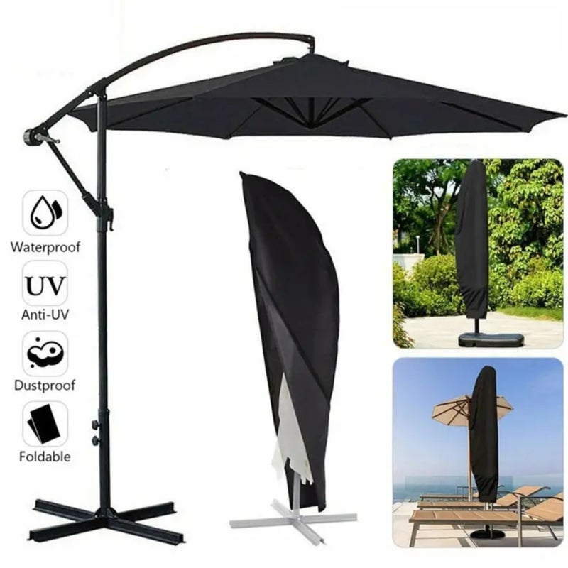 Pokrowiec na parasol przeciwsłoneczny z siatką wentylacyjną wodoodporny wiatroodporny i chroniący przed promieniowaniem UV pokrowiec na parasol