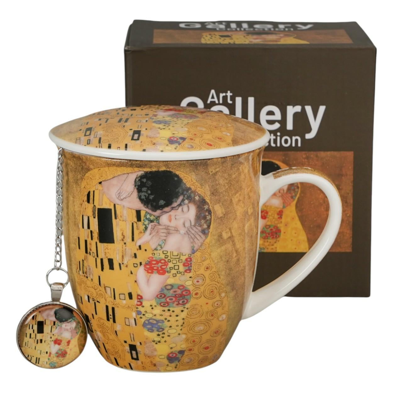 Kubek z zaparzaczem Art. Gallery Gustav Klimt Pocałunek 1 szt.