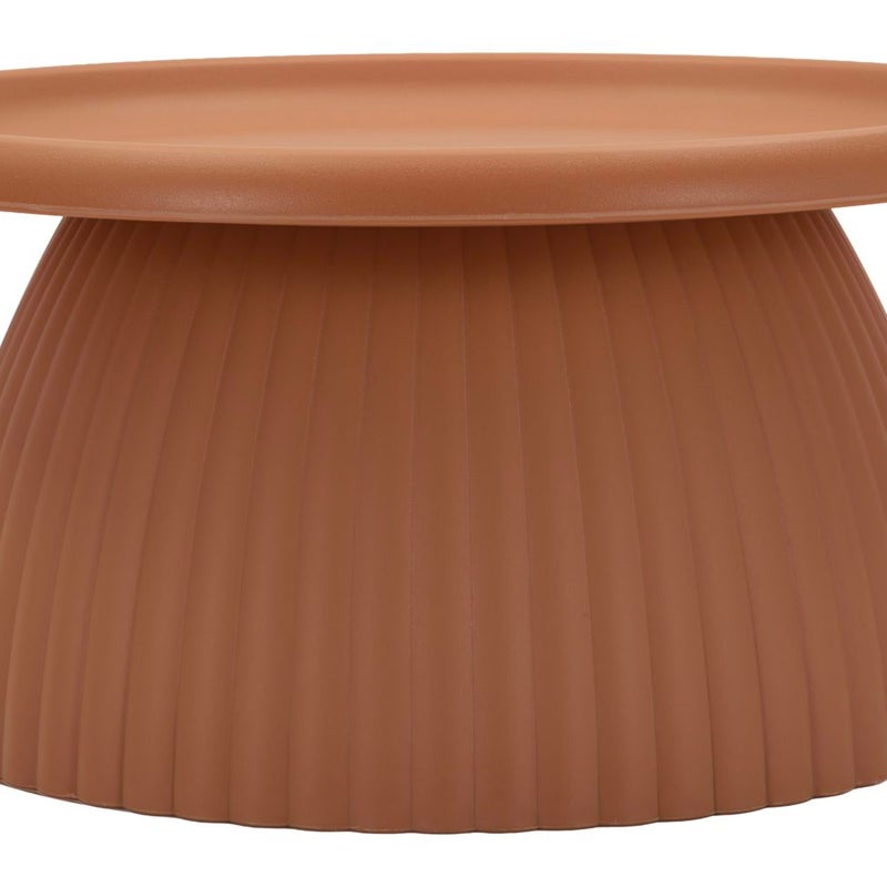 Stolik kawowy Geax Red - Duży plastikowy stolik kawowy, Ø 70x35 cm, nowoczesny i rzeźbiarski design
