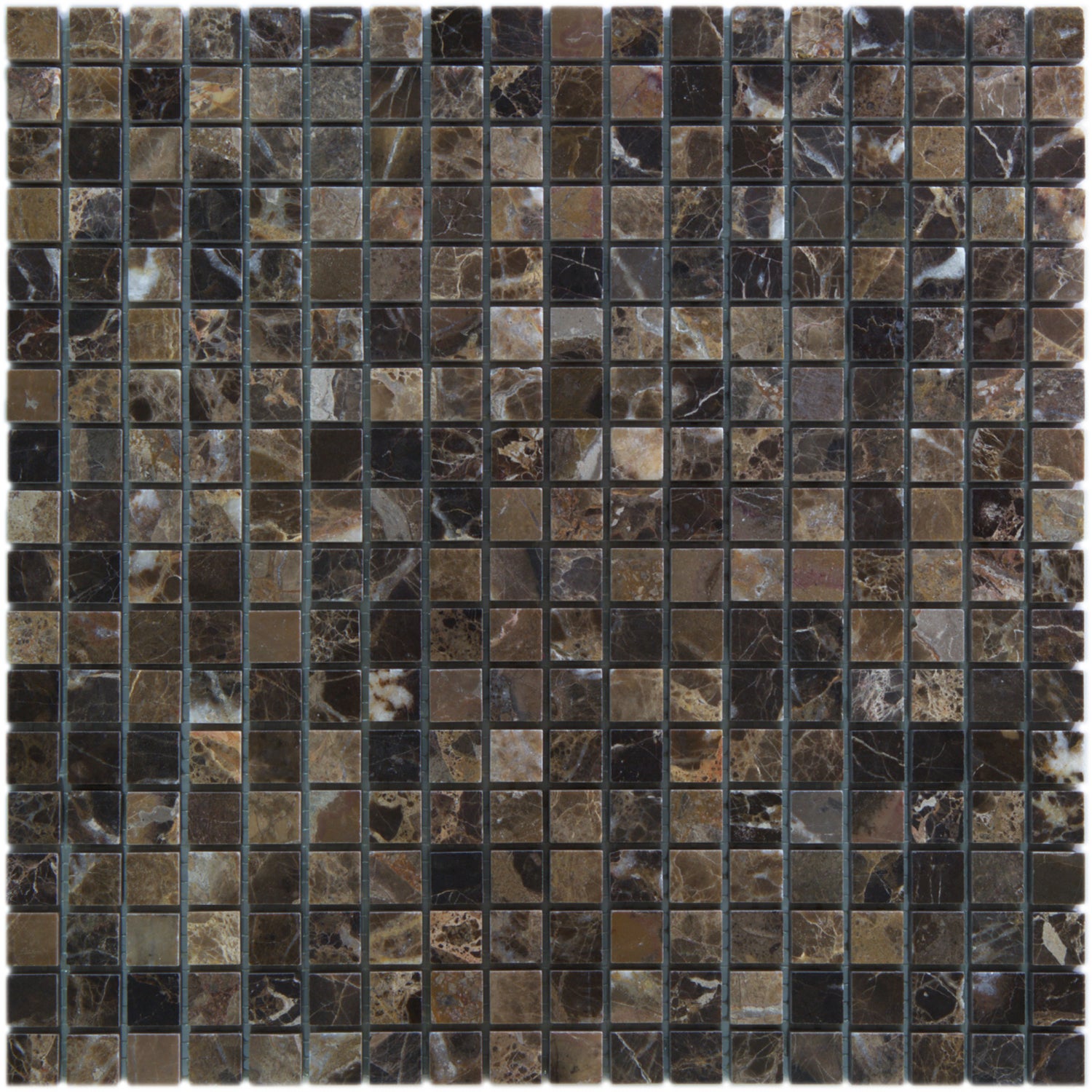 Mozaika z brązowego kamienia do łazienki, prysznica i kuchni. Grubość 8 mm. 1 m²