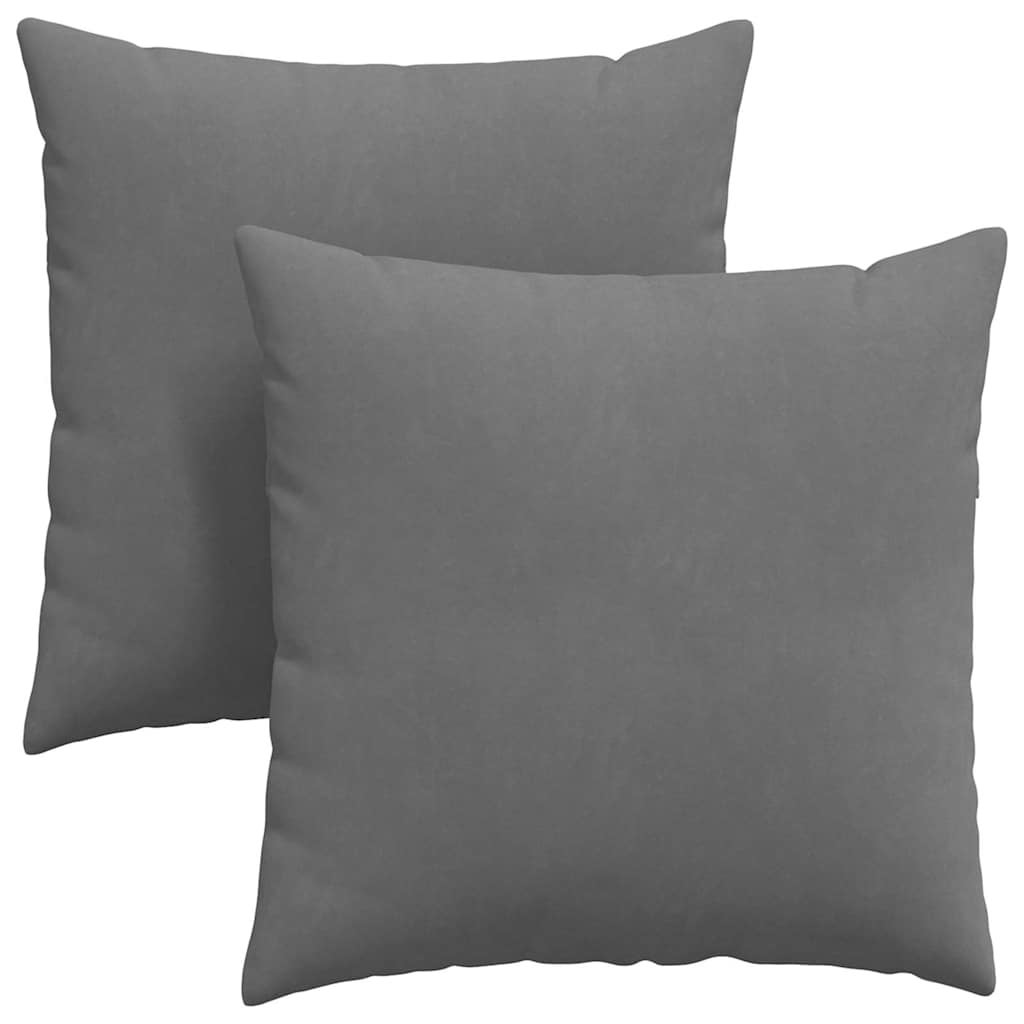 2x Poduszka Dekoracyjna 80x80 cm z Wypełnieniem Ciemnoszara do Salonu